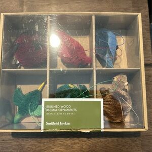 Smith And Hawken Animal Ornaments- Set Of 6- Please See Description